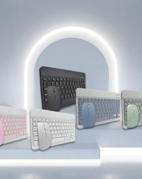 Combo Teclado Y Mouse Inalambricos De Colores | Recargable