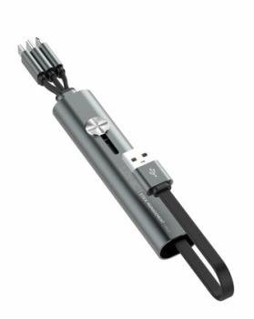 CABLE DE CARGA 3 EN 1 V8 / IPHONE / TIPO C LDNIO LC99