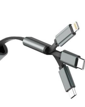 CABLE DE CARGA 3 EN 1 V8 / IPHONE / TIPO C LDNIO LC99