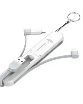 Cable De Carga Rápida Tipo C Blanco 3 En 1 LDNIO 3,8 A