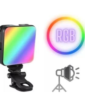 Iluminador Luz Led Rgb Panel Fotografía Video Recargable Usb