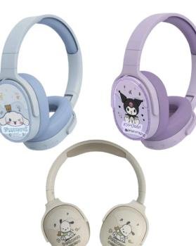 AURICULAR DIADEMA BLUETOOTH SANRIO + ESTUCHE DE FELPA