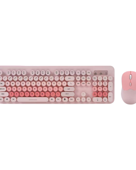 Teclado Teclas Redonda Rosa Inalámbrico T1b 2.4h