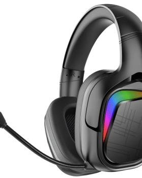 Diademas Gamer Movisun Kg-300 2.4g Color Negro