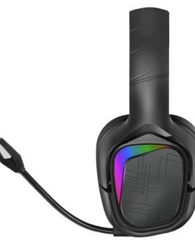 Audífonos Gamer Movisun Kg-300 2.4g Color Negro