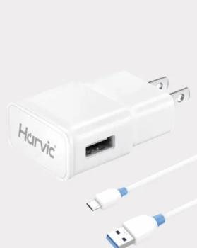 Cargador Harvic Cdr-304 Micro-usb V8 Blanco