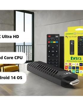 TV Stick TVR3-S Android 14 4K WiFi Convierte tu TV en Smart TV