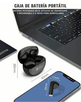 Audífonos In-ear Bluetooth Auriculares 1hora Aut119 Color Negro