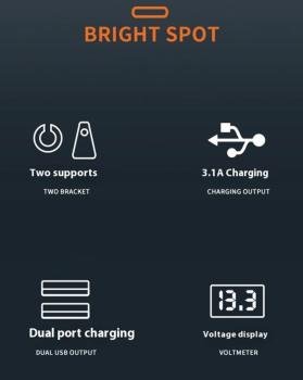 Adaptador De Corriente Para Motocicleta Puerto Usb Para Moto