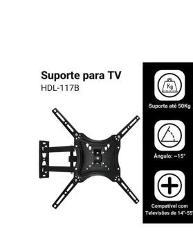 Soporte De Tv Brazo Ajustable 14 A 55 Pulgadas