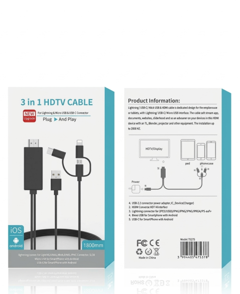 CABLE DE HDTV 3 EN 1
