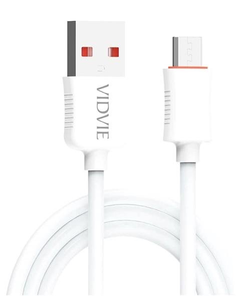 Cable blanco Android Vidvie CB443/(2M)V8