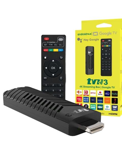 TV Stick TVR3-S Android 14 4K WiFi Convierte tu TV en Smart TV