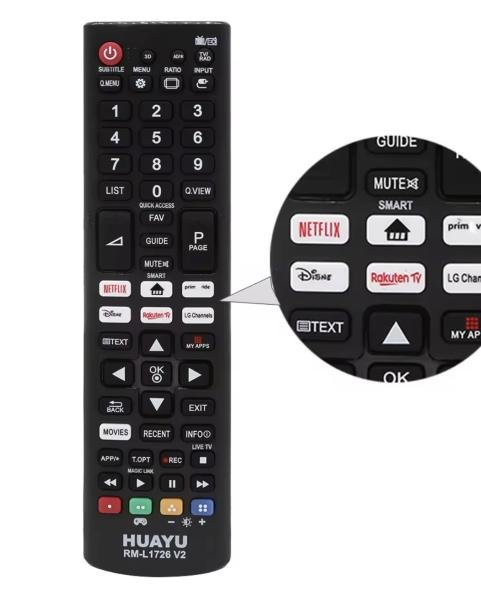 Universal Smart TV Remote RM-L1691 LG, SONY, SAMSUNG, SHARP, PANASONIC, THOSIBA